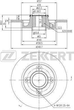 Zekkert BS-5989 - Bremžu diski ps1.lv