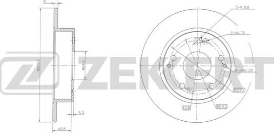 Zekkert BS-5927 - Bremžu diski ps1.lv