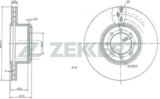 Zekkert BS-5446 - Bremžu diski ps1.lv