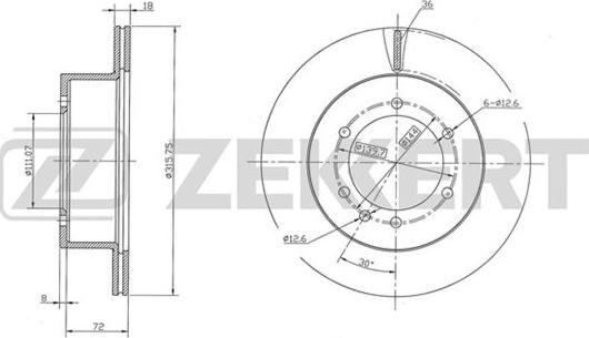 Zekkert BS-5483 - Bremžu diski ps1.lv