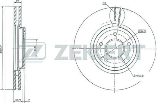 Zekkert BS-5428 - Bremžu diski ps1.lv