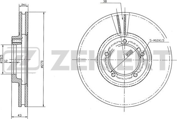 Zekkert BS-5597 - Bremžu diski ps1.lv