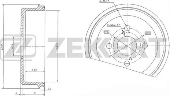 Zekkert BS-5542 - Bremžu trumulis ps1.lv