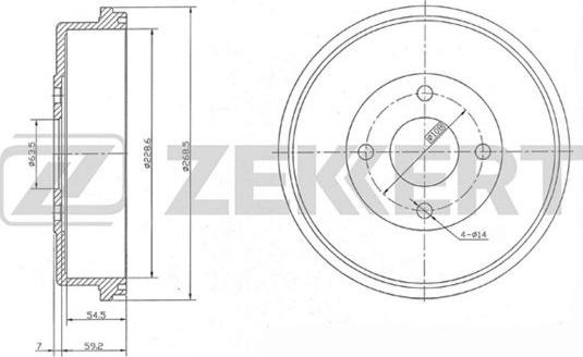 Zekkert BS-5533 - Bremžu trumulis ps1.lv