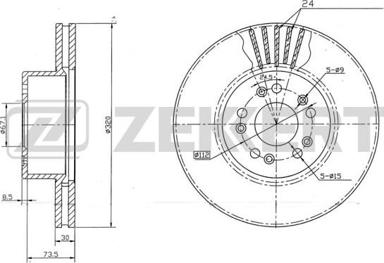 Zekkert BS-5602 - Bremžu diski ps1.lv