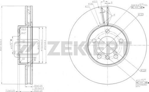 Zekkert BS-5634 - Bremžu diski ps1.lv