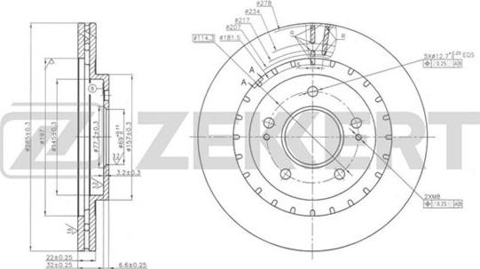 Zekkert BS-5674 - Bremžu diski ps1.lv