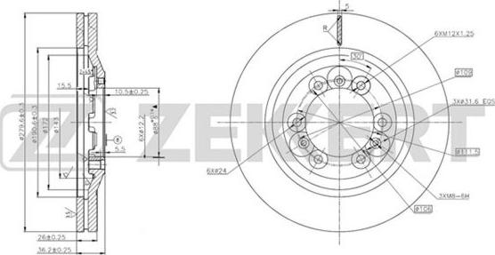 Zekkert BS-5671 - Bremžu diski ps1.lv