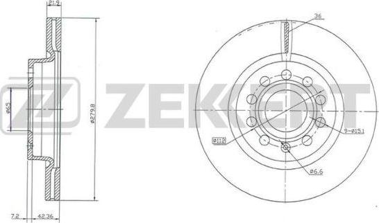 Zekkert BS-5041 - Bremžu diski ps1.lv