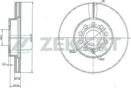 Zekkert BS-5043 - Bremžu diski ps1.lv