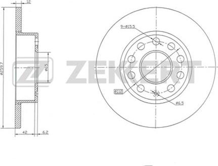 Zekkert BS-5042 - Bremžu diski ps1.lv