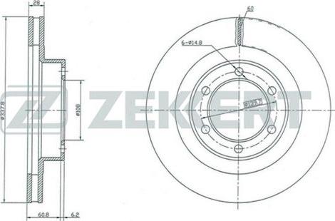 Zekkert BS-5047 - Bremžu diski ps1.lv