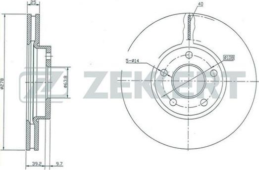 Zekkert BS-5005 - Bremžu diski ps1.lv