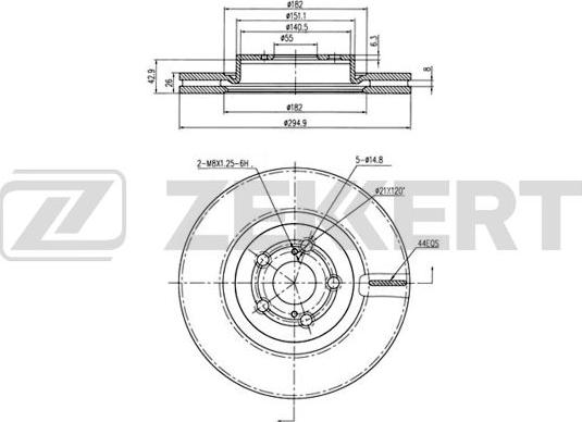 Zekkert BS-5015B - Bremžu diski ps1.lv