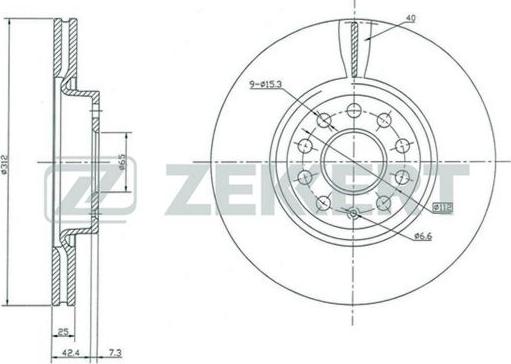 Zekkert BS-5016 - Bremžu diski ps1.lv