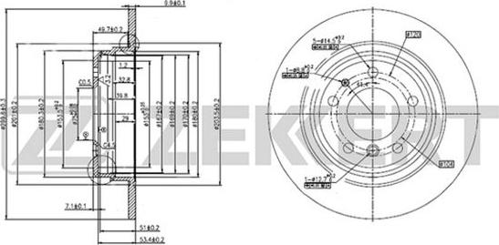 Zekkert BS-5017 - Bremžu diski ps1.lv