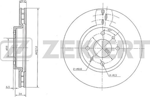 Zekkert BS-5086 - Bremžu diski ps1.lv