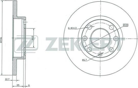 Zekkert BS-5033 - Bremžu diski ps1.lv