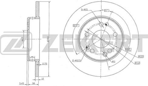 Zekkert BS-5026 - Bremžu diski ps1.lv