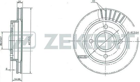 Zekkert BS-5021 - Bremžu diski ps1.lv