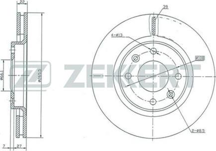 Zekkert BS-5028 - Bremžu diski ps1.lv