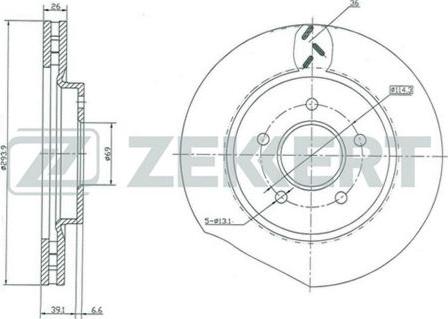 Zekkert BS-5023 - Bremžu diski ps1.lv