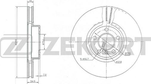 Zekkert BS-5074 - Bremžu diski ps1.lv