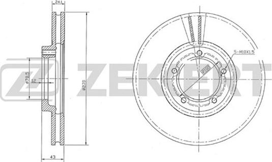 Zekkert BS-5075 - Bremžu diski ps1.lv