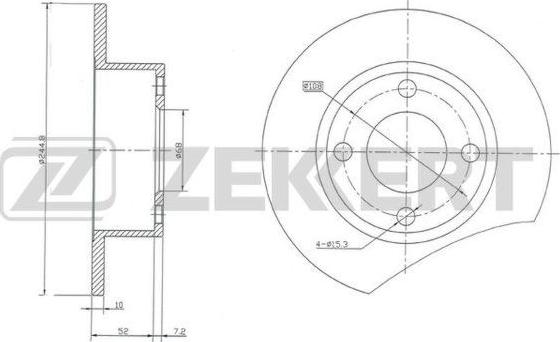 Zekkert BS-5076 - Bremžu diski ps1.lv