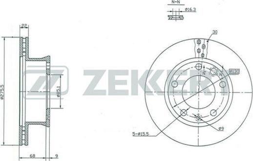 Zekkert BS-5199 - Bremžu diski ps1.lv