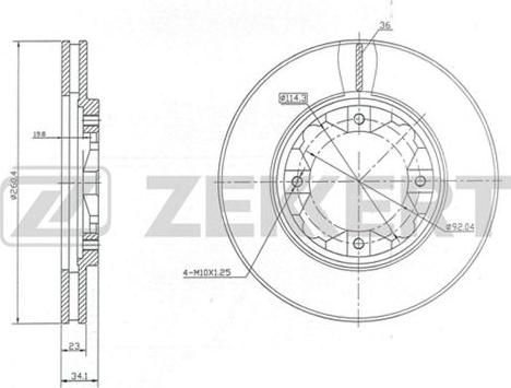 Zekkert BS-5164 - Bremžu diski ps1.lv