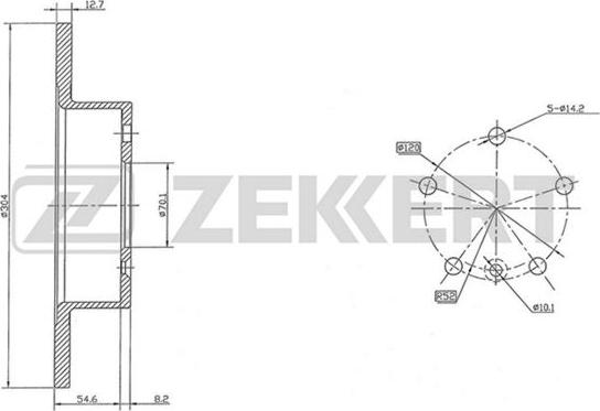 Zekkert BS-5165 - Bremžu diski ps1.lv