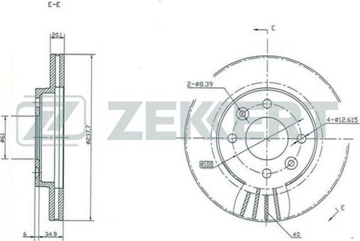 Zekkert BS-5106 - Bremžu diski ps1.lv