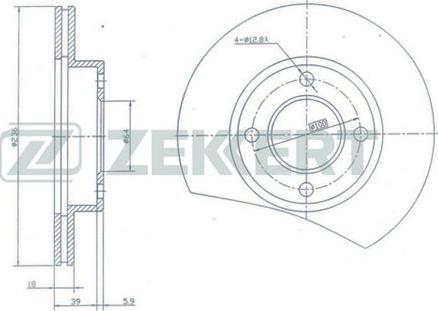 Zekkert BS-5139 - Bremžu diski ps1.lv