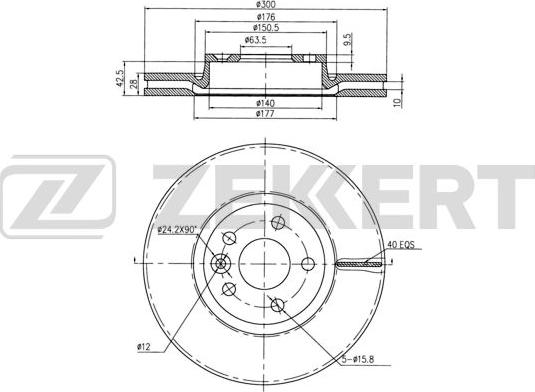 Zekkert BS-5125B - Bremžu diski ps1.lv