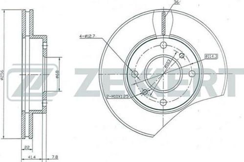 Zekkert BS-5174 - Bremžu diski ps1.lv