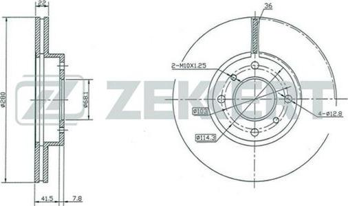 Zekkert BS-5177 - Bremžu diski ps1.lv