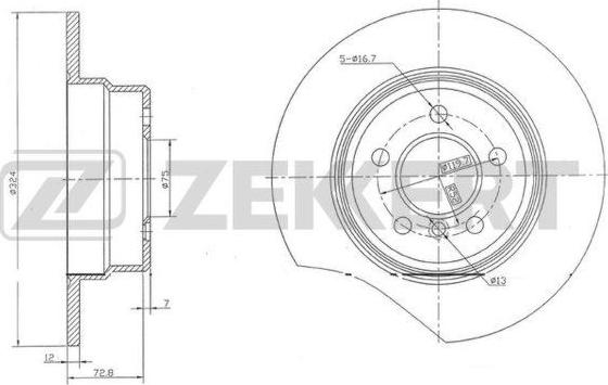 Zekkert BS-5807 - Bremžu diski ps1.lv