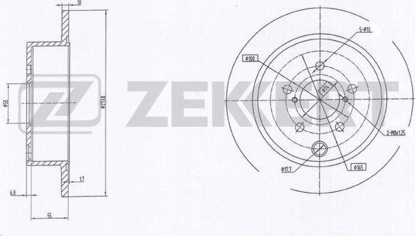 Zekkert BS-5887 - Bremžu diski ps1.lv