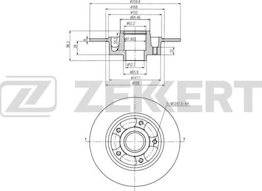 Zekkert BS-5878BZ - Bremžu diski ps1.lv