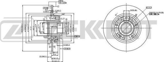 Zekkert BS-5878 - Bremžu diski ps1.lv