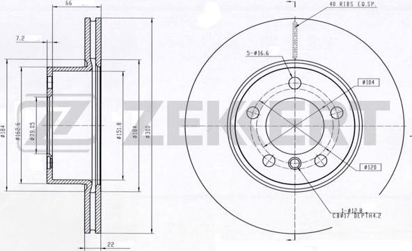 Zekkert BS-5873 - Bremžu diski ps1.lv