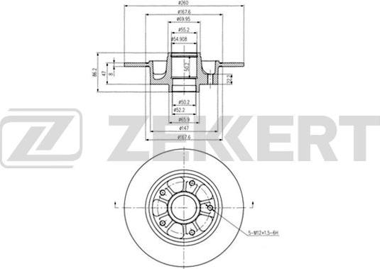 Zekkert BS-5877BZ - Bremžu diski ps1.lv