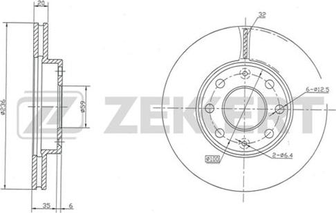 Zekkert BS-5395 - Bremžu diski ps1.lv