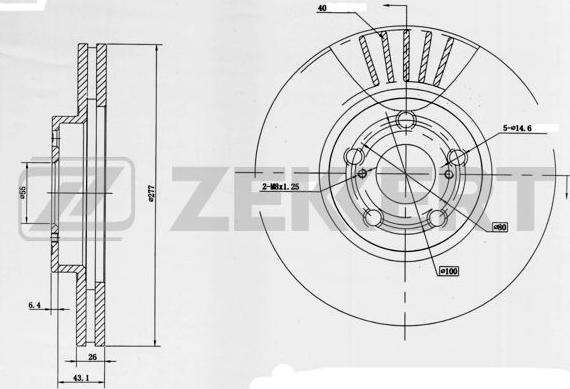 Zekkert BS-5397 - Bremžu diski ps1.lv