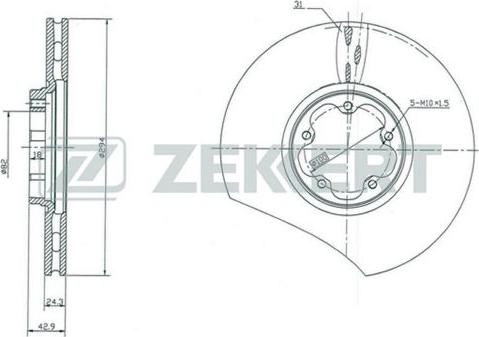 Zekkert BS-5347 - Bremžu diski ps1.lv