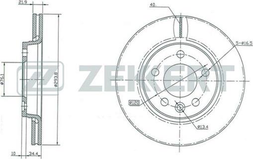 Zekkert BS-5356 - Bremžu diski ps1.lv