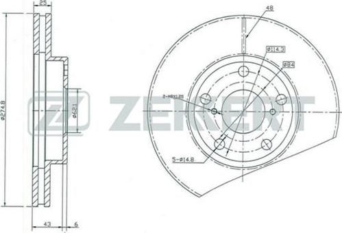 Zekkert BS-5353 - Bremžu diski ps1.lv