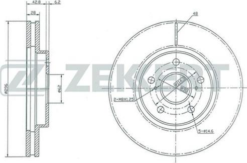 Zekkert BS-5352 - Bremžu diski ps1.lv