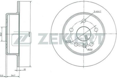 Zekkert BS-5367 - Bremžu diski ps1.lv